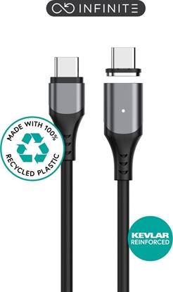 Picture of Kabel USB eStuff USB-C - USB-C 2 m Czarny (INFINITE Magnetic USB-C - C)