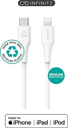 Attēls no Kabel USB eStuff Lightning - USB-C 3 m Biay (ES602370)