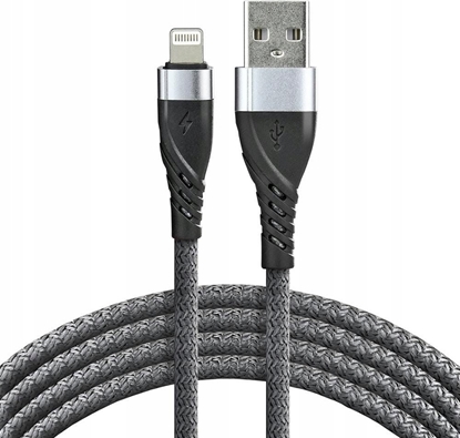 Attēls no Kabel USB EverActive USB-A - Lightning 2 m Szary (CBB-2IG)