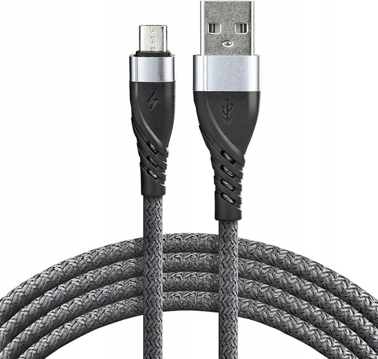 Picture of Kabel USB EverActive USB-A - microUSB 2 m Szary (CBB-2MG)