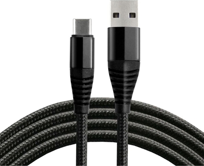Attēls no Kabel USB EverActive USB-A - USB-C 1 m Czarny (CBB-1CHB)