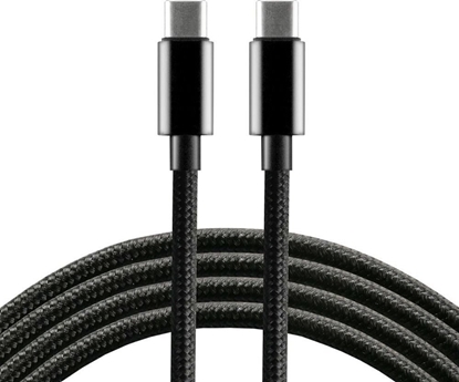 Attēls no Kabel USB EverActive USB-C - USB-C 1 m Czarny (CBB-1PD3)