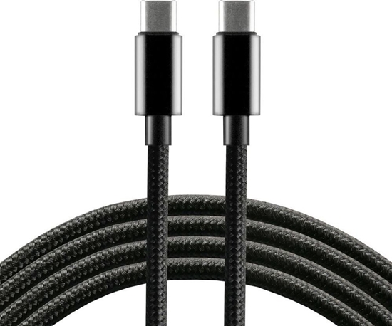 Picture of Kabel USB EverActive USB-C - USB-C 1 m Czarny (CBB-1PD3)