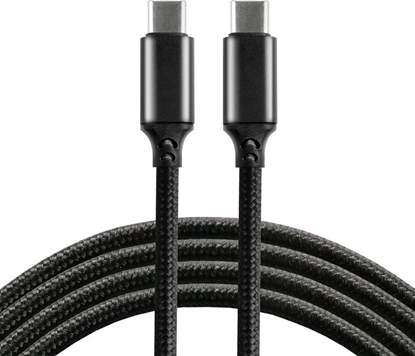 Attēls no Kabel USB EverActive USB-C - USB-C 1 m Czarny (CBB-1PD5)