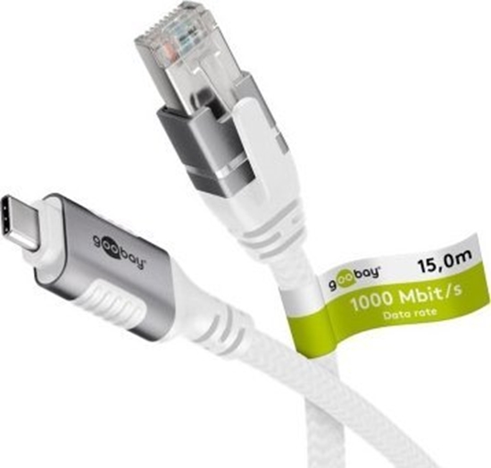Изображение Kabel USB Goobay USB-C - RJ-45 15 m Biay (RB74181)