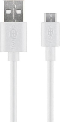 Изображение Kabel USB Goobay USB-A - microUSB 1 m Biay (4040849438370)