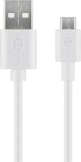 Изображение Kabel USB Goobay USB-A - microUSB 1 m Biay (4040849438370)