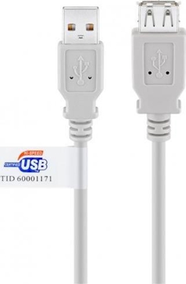 Attēls no Kabel USB Goobay USB-A - USB-A 1.8 m Szary (JAB-853193)