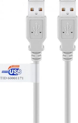 Picture of Kabel USB Goobay USB-A - USB-A 2 m Szary (JAB-758935)