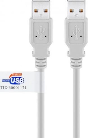 Изображение Kabel USB Goobay USB-A - USB-A 2 m Szary (JAB-758935)