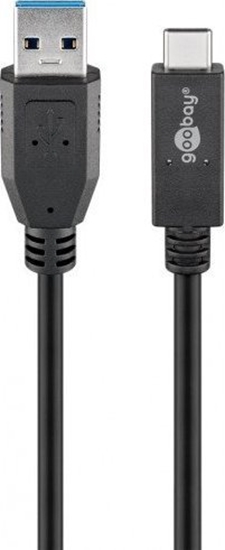 Изображение Kabel USB Goobay USB-A - USB-C 1 m Czarny (RB41074)
