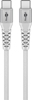 Picture of Goobay USB-C Supersoft Textile Cable with Metal Plugs, 1 m, white