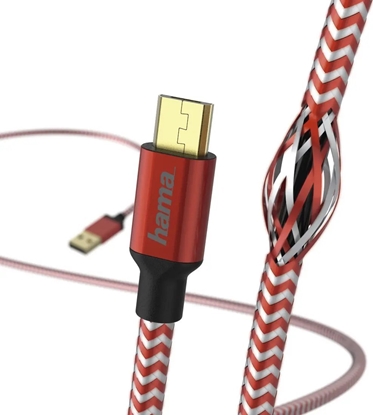 Attēls no Kabel USB Hama microUSB - USB-A 1.5 m Czerwony (002015560000)