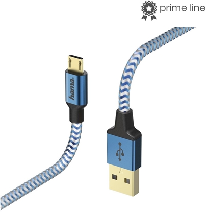 Attēls no Kabel USB Hama USB-A - microUSB 1.5 m Niebieski (001782890000)