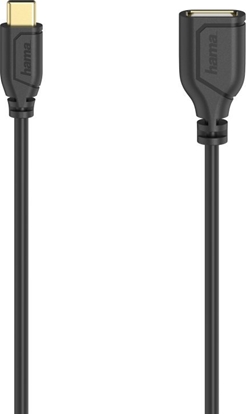 Attēls no Kabel USB Hama USB-A - USB-C 0.1 m Czarny (002006380000)