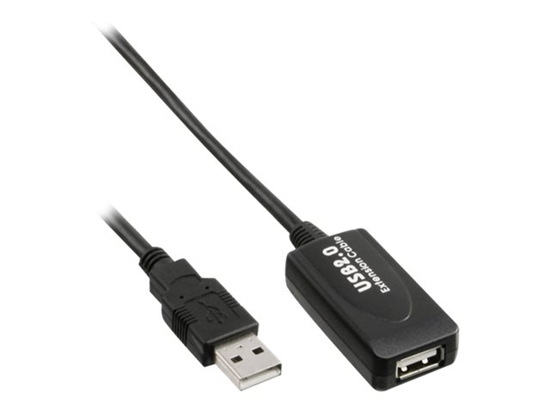 Изображение Kabel USB InLine USB-A - 5 m Czarny (34605I)
