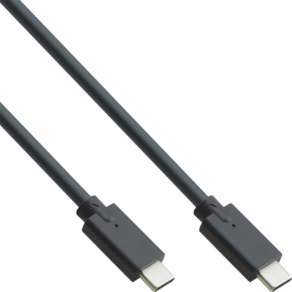 Attēls no Kabel USB InLine USB-C - USB-C 1.5 m Czarny (35704A)