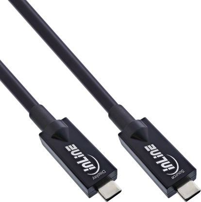 Attēls no Kabel USB InLine USB-C - USB-C 3 m Czarny (35793A)