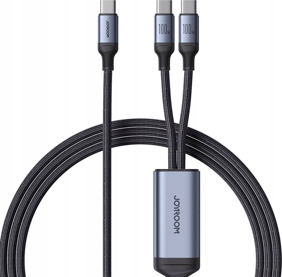 Picture of Kabel USB Joyroom USB-C - 2x USB-C 1.5 m Czarny (JYR887)