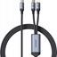 Изображение Kabel USB Joyroom USB-C - USB-C + Lightning 1.5 m Czarny (JYR886)