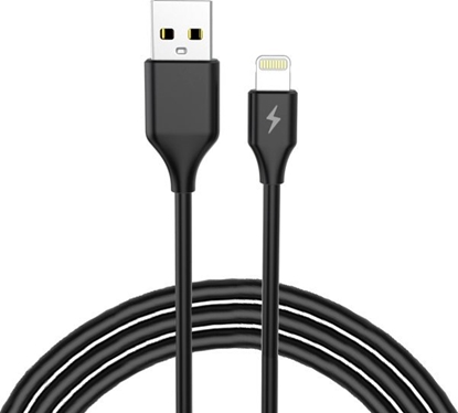 Attēls no Kabel USB Libox USB-A - Lightning 1 m Czarny (LB0067L)