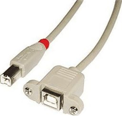 Изображение Lindy USB 2.0 cable Type B/B extension, light-grey, 0.5m