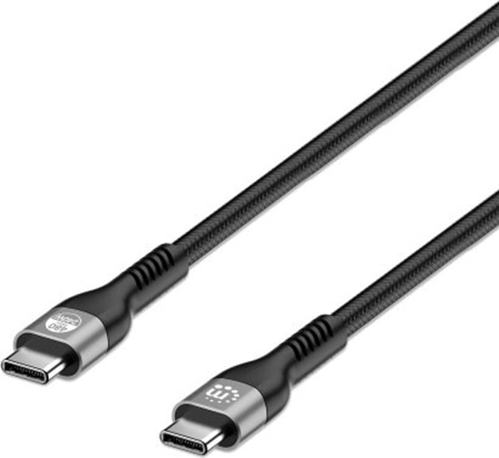 Изображение Kabel USB Manhattan USB-C - USB-C 2 m Czarny (356367)
