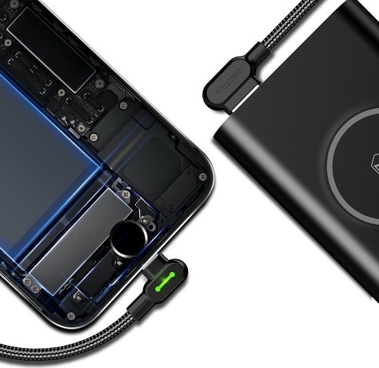 Изображение Mcdodo Angle USB Lightning Cable Mcdodo CA-4671 LED, 1.2m (Black)