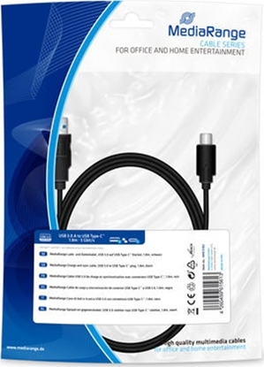 Picture of Kabel USB MediaRange USB-A - USB-C 1.8 m Czarny (MRCS182)