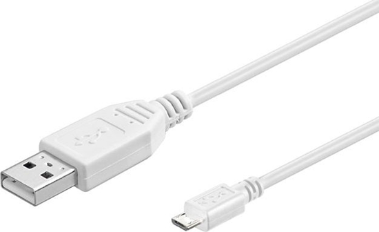 Picture of Kabel USB MicroConnect USB-A - 0.6 m Biay (USBABMICRO0,60W)