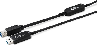 Изображение Kabel USB MicroConnect USB-A - USB-B 15 m Czarny (MC-USB3.0AB15OP)