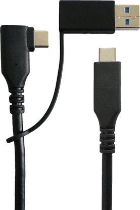 Изображение Kabel USB MicroConnect USB-A + USB-C - USB-C 1 m Czarny (USB3.1CC1MDE)
