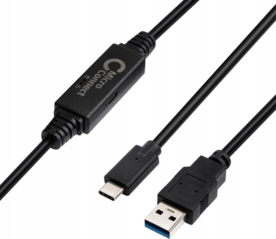 Изображение Kabel USB MicroConnect USB-C - USB-A 5 m Czarny (USB3.1CA5AMP)