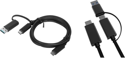 Изображение Kabel USB MicroConnect USB-C - USB-C + USB-A 1 m Czarny (USB3.1CCA1)