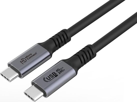 Изображение Kabel USB MicroConnect USB-C - USB-C 2 m Czarny (USB4CC2-240W)