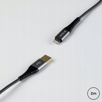 Изображение Kabel USB MyScreen Protector USB-A - Lightning 1.2 m Czarny (MKL120CM)