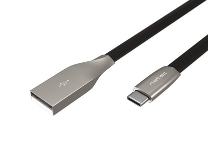 Picture of Kabel USB Natec USB-A - USB-C 1 m Czarno-srebrny (NKA-1954)