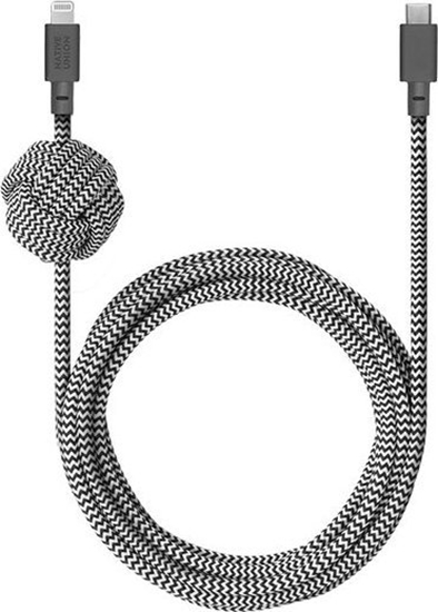 Picture of Kabel USB Native Union USB-C - Lightning 3 m Czarno-biay (NCABLE-KV-CL-ZEB)