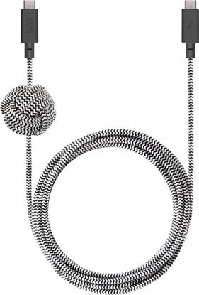 Attēls no Kabel USB Native Union USB-C - USB-C 1.8 m Czarno-biay (ACABLE-C-ZEB-NP)