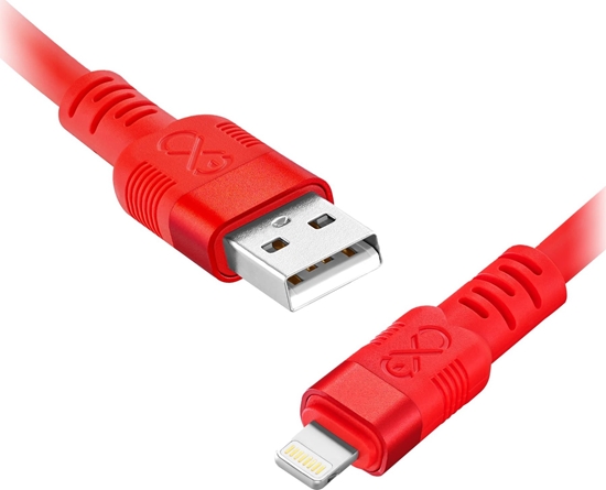 Изображение Kabel USB Orno USB-A - Lightning 2 m Czerwony (CABEXCWHPLIGH2.0NMIX)