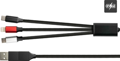 Изображение Kabel USB PYTHON USB-C - USB-C 1.2 m Czarny (PY-USB001S)