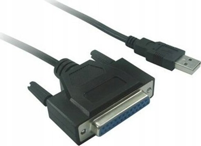 Attēls no Kabel USB PremiumCord USB-A - DB-25 1 m Czarny (kuprint2)
