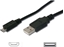 Picture of Kabel USB PremiumCord USB-A - microUSB 1 m Czarny (ku2m1f)