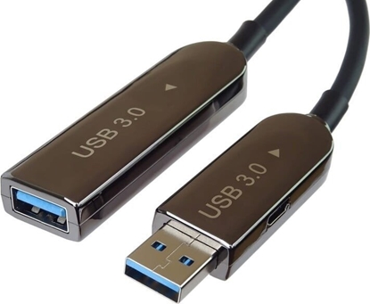 Picture of Kabel USB PremiumCord USB-A - USB-A 10 m Czarny (ku3fiber10)