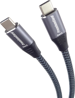 Picture of Kabel USB PremiumCord USB-C - USB-C 0.5 m Czarno-szary (ku31cr05)