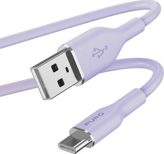 Изображение Kabel USB Puro USB-A - USB-C 1.5 m Fioletowy (PUR679)