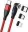 Изображение Realpower Magnetic cable 100 Watt,1m,rot mit Adaptern