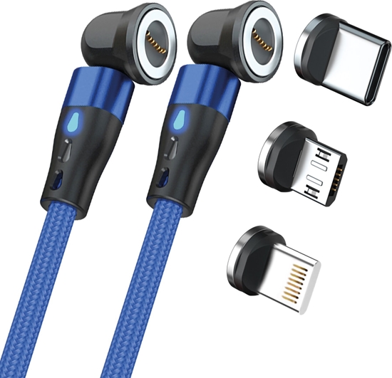 Picture of Realpower Magnetic cable,1m,2x magnetisch,blau mit Adaptern