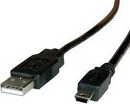 Picture of Roline USB 2.0 Cable, A - 5-Pin Mini, M/M, black, 0.8 m