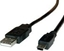 Attēls no Roline USB 2.0 Cable, A - 5-Pin Mini, M/M, black, 0.8 m